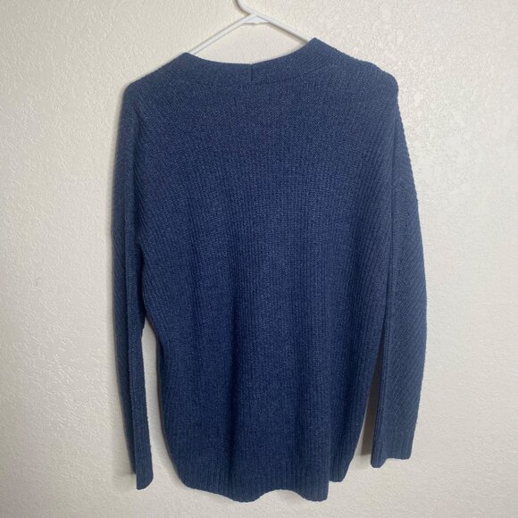 Hollister Cardigan Sweater Womens L Blue Button-Up Cotton Blend Preppy Grandmaco - Picture 4 of 10